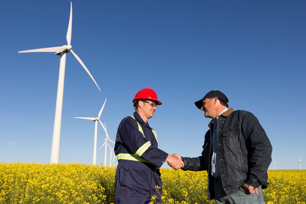 wind turbine workers